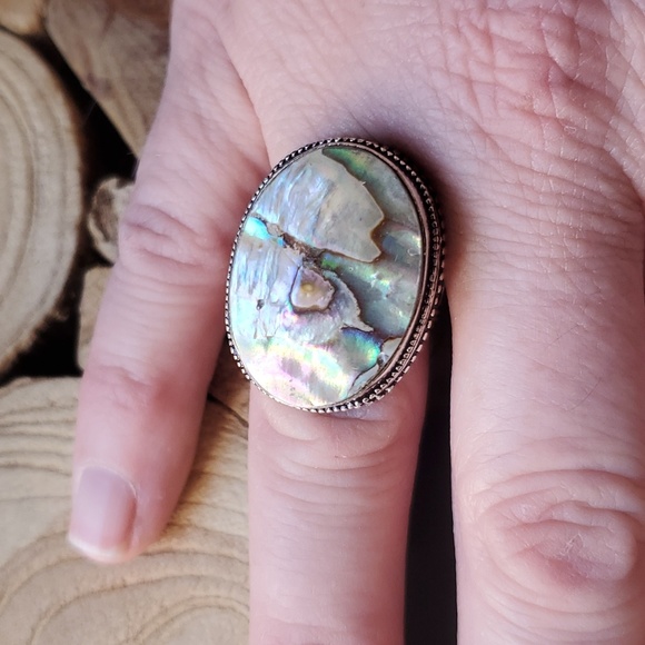 New Abalone Shell 925 Silver Ring. - Picture 6 of 12
